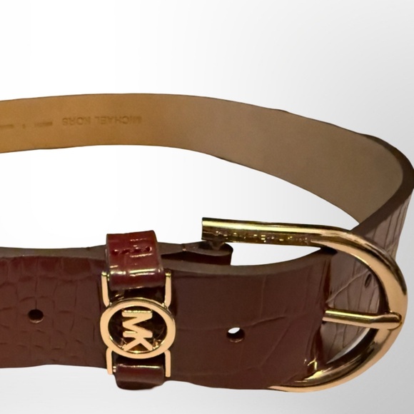 NWT Michael Kors Crocodile-Embossed Belt main image 9
